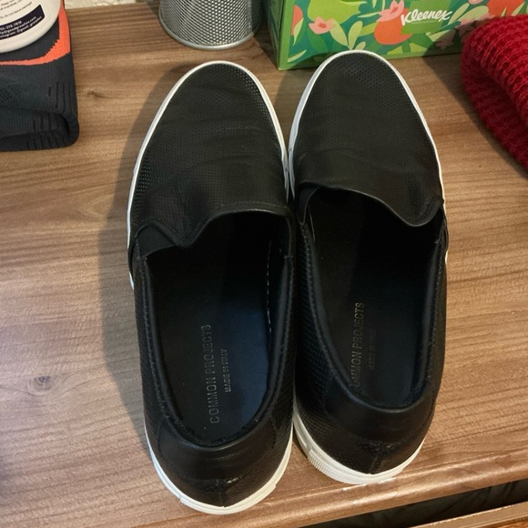 Common Projects Perforated Black Slip On Sneakers Men 44 (US 11) - Picture 3 of 4